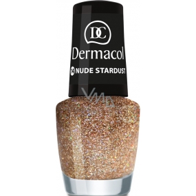 Dermacol Nail Polish with Effect Glitter Touch lak na nechty s efektom 14 Nude Stardust 5 ml