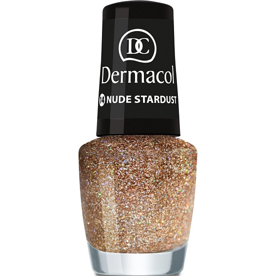 Dermacol Nail Polish with Effect Glitter Touch lak na nechty s efektom 14 Nude Stardust 5 ml