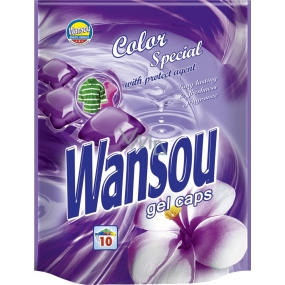 Wansou Color Special koncentrované gélové prác kapsule na farebnú bielizeň 10 kusov