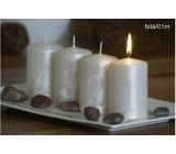Lima Adventné sada s číslami sviečka biela valec 60 x 90 mm 4 kusy