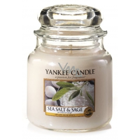 Yankee Candle Sea Salt & Sage - Morská soľ a šalvia vonná sviečka Classic strednej sklo 411 g