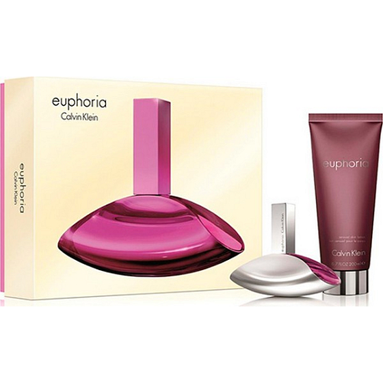 Calvin Klein Euphoria toaletná voda pre ženy 50 ml + telové mlieko 200 ml, darčeková sada
