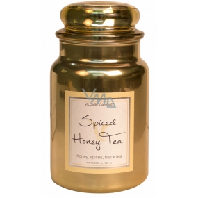 Village Candle Čaj s medom a korením - Spiced Honey Tea vonná sviečka v skle 2 knôty 602 g
