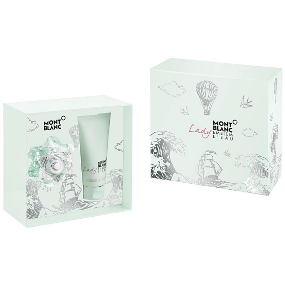 Montblanc Lady Emblem L Eau toaletná voda pre ženy 50 ml + telové mlieko pre ženy 100 ml, darčeková sada