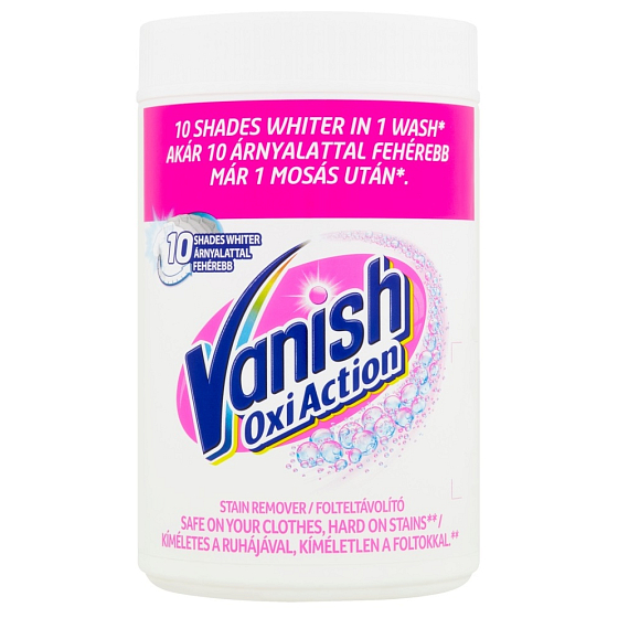 Vanish Oxi Action White odstraňovač škvŕn prášok 625 g