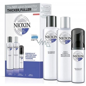 Nioxin System 6 3-fázový systém pre výrazne rednúce prírodné i chemicky ošetrené stredne silné až silné vlasy šampón 300 ml + kondicionér 300 ml + ošetrenie pokožky 100 ml