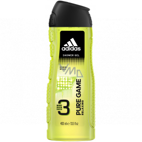 Adidas Pure Game 3v1 sprchový gél na telo, tvár a vlasy pre mužov 400 ml