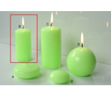 Lima Reflex fosforové zelená sviečka valec 50 x 100 mm 1 kus