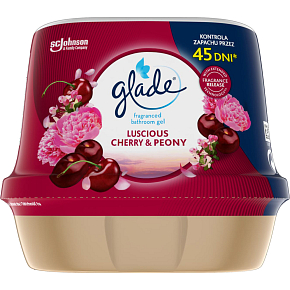 Glade osviežovač vzduchu gel do kúpeľne Luscious Cherry & Peony, 180 g