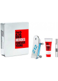 Carolina Herrera 212 Men Heroes toaletná voda pre mužov 90 ml + toaletná voda pre mužov 10 ml + sprchový gél 100 ml, darčeková sada pre mužov