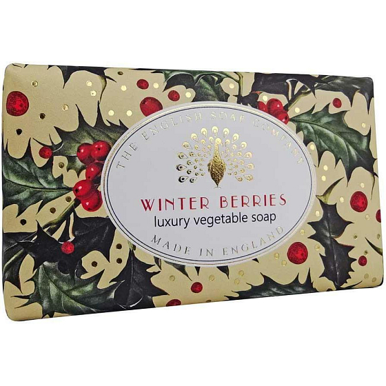 Anglické mydlo Winter fruit Christmas prírodné parfumované toaletné mydlo s bambuckým maslom 190 g