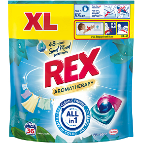 REX pracie kapsule Aromatherapy Lotus Universal 36 praní, 432g