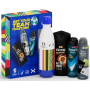 Rexona Euro 2024 Advanced Protection Cobalt Dry antiperspirant v spreji + sprchový gél Axe Dark Temptation + Dove Men +Care Invisible Fresh antiperspirant v spreji 150 ml + darčeková súprava termo fľaša pre mužov