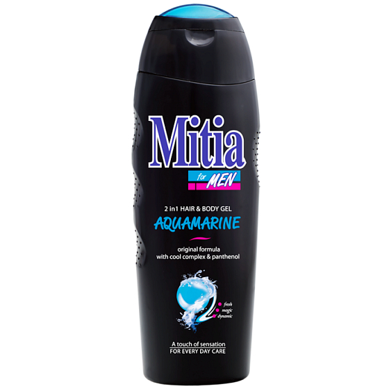 Mitia Men Aquamarine 2v1 sprchový gél a šampón na vlasy 400 ml