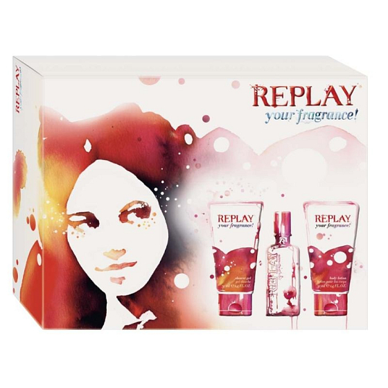 Replay Your Fragrance toaletná voda 20 ml + sprchový gél 50ml + telové mlieko 50 ml, darčeková sada
