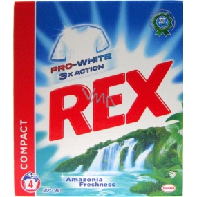 Rex Pro-White 3x Action Amazonia Freshness prášok na pranie 4 dávky 400 g