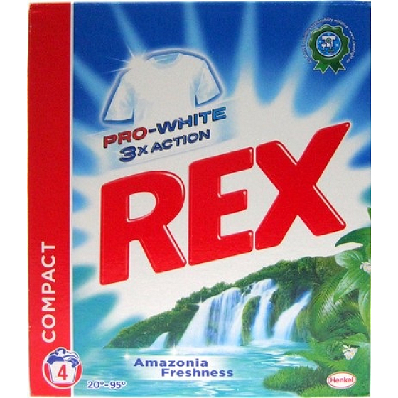 Rex Pro-White 3x Action Amazonia Freshness prášok na pranie 4 dávky 400 g