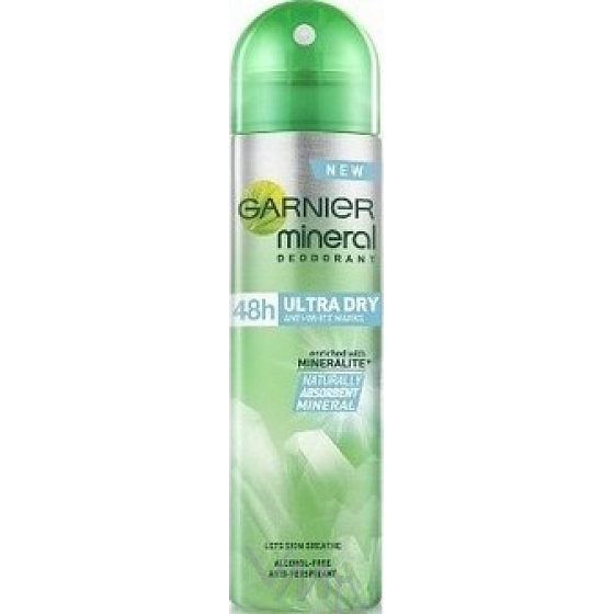 Garnier Mineral Ultra Dry Invisible Anti-White Marks dezodorant sprej pre ženy 150 ml