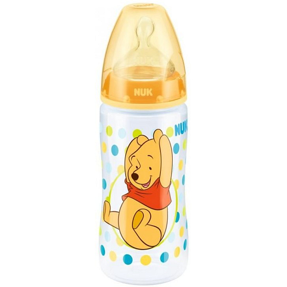 Nuk Disney First Choice fľaša plastová dojčiace 300ml silikónový cumlík 0-6 mesiacov