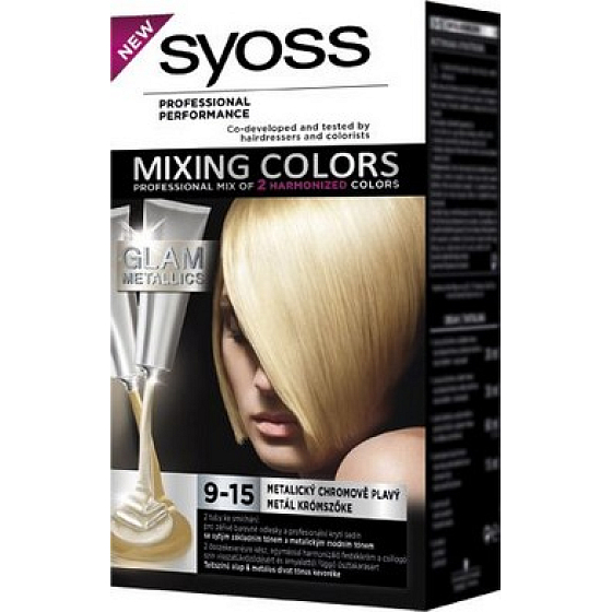 Syoss Mixing Colors Glam Metallics farba na vlasy 9-15 Metalický chrómovo plavý