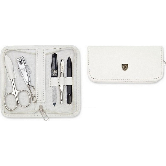 Kellermann 3 Swords Luxusné manikúra 5 dielna Articial Leather z vysoko kvalitnej umelej kože White 5208 PN