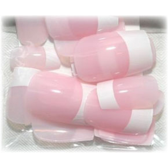 Divine French Manicure umelé nechty ružovej 20 kusov