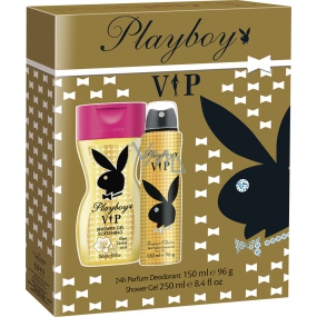 Playboy Vip for Her dezodorant sprej pre ženy 150 ml + sprchový gél 250 ml, kozmetická sada