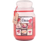 Bohemia Gifts Love darčeková vonná sviečka v skle doba horenia 105-120 hodín 510 g