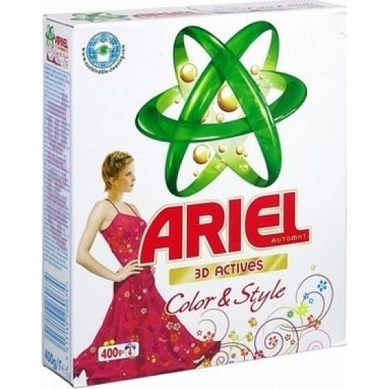 Ariel Automat 3D Actives Color & Style prací prášok na farebnú bielizeň 400 g