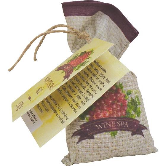 Bohemia Gifts Wine Spa Vínna kozmetika soľ do kúpeľa v plátenom sáčku 150 g