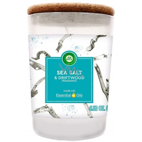 Air Wick Essential Oils Sea Salt & Driftwood - Morská soľ a naplavené drevo vonná sviečka sklo 185 g