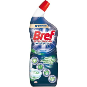 Bref Excellence Gel Color Aktiv Citrus Tekutý čistiaci prostriedok na toalety proti usadzovaniu vodného kameňa 700 ml