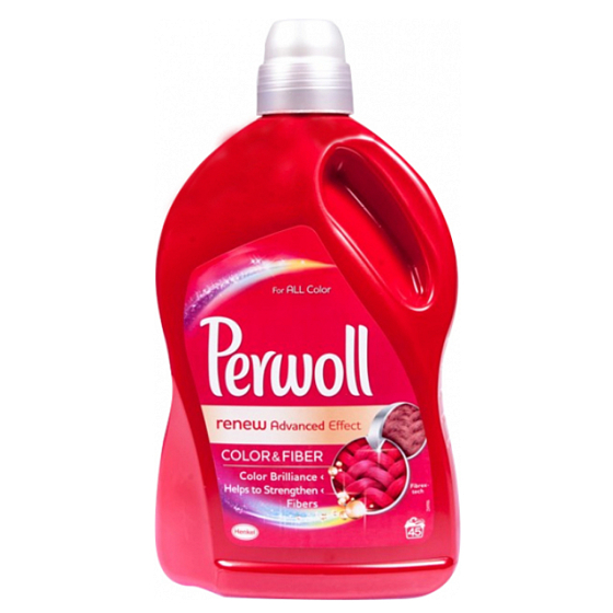 Perwoll Color & Fiber prací gél na farebné prádlo, ochrana pred stratou tvaru a zachovanie intenzity farby 45 dávok 2,7 l