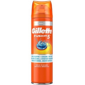 Gillette Fusion5 Ultra Sensitive Hydratačný gél na holenie, pre mužov 200 ml