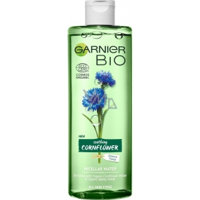 Garnier Bio Soothing Cornflower organická voda z nevädze az jačmeňa micelárna voda pre všetky typy pleti 400 ml