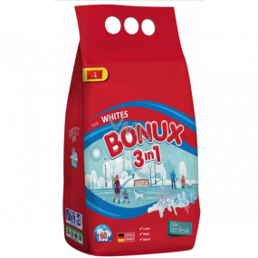Bonux White Polar Ice Fresh 3v1 prací prášok na biele prádlo 60 dávok 4,5 kg