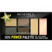 Rimmel London Mini Power Palette paletka očných tieňov, pery a líca 005 Boss Babe 6,8 g