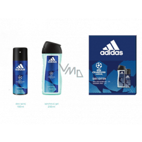 Adidas UEFA Champions League Dare Edition VI dezodorant sprej pre mužov 150 ml + sprchový gél 250 ml, kozmetická sada