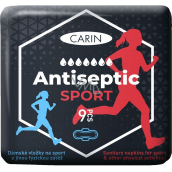Carin Antiseptic Sport ultratenké hygienické vložky s krídelkami pre šport 9 kusov