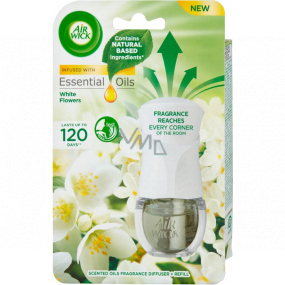 Air Wick Essential Oils White Flowers - sada elektrických osviežovačov vzduchu White Flowers 19 ml