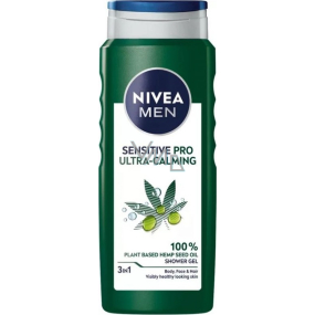 Nivea Men Sensitive Pro Ultra Calming 3v1 sprchový gél na telo, tvár a vlasy 500 ml