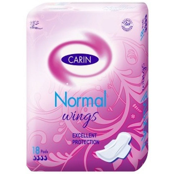 Carin Normal Wings hygienické vložky s krídlami pre normálnu menštruáciu 18 ks