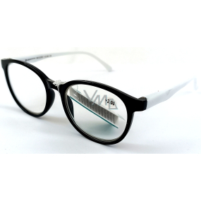 Berkeley dioptrické okuliare na čítanie +3.0 plastové čierne biele bočné rámy 1 kus MC2253