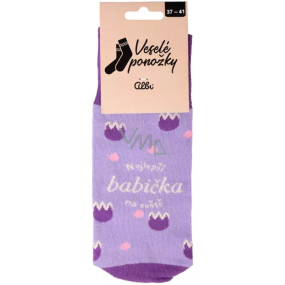 Albi Happy Socks Najlepšia babička na svete, univerzálna veľkosť 1 pár