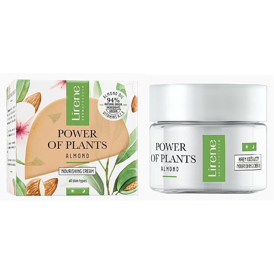 Lirene Power of Plants Mandľový výživný krém na tvár 50 ml