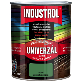 Industrol S2013 Univerzál lesk vrchní barva na kov a dřevo 5080 Zeleň hrášková 0,75 l