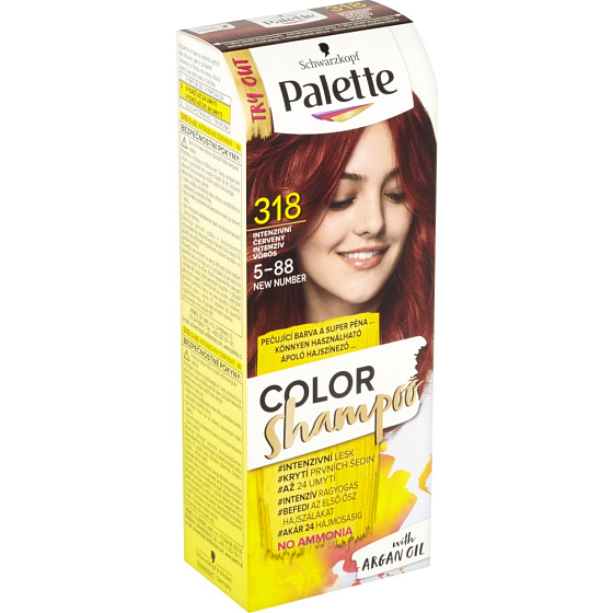 Schwarzkopf Palette Color Shampoo farba na vlasy 318 Intense Red