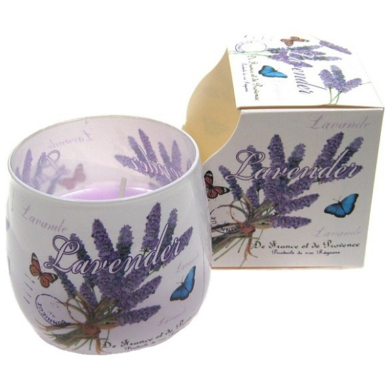 Santo Candles Lavender vonná sviečka v skle 100 g
