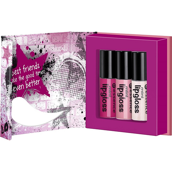 Essence Mini Lipgloss mini sada leskov na pery 08 We Rock The World 3 x 2 ml, kozmetická sada