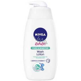 Nivea Baby Pure & Sensitive umývací gél na tvár, telo a vlásky 500 ml